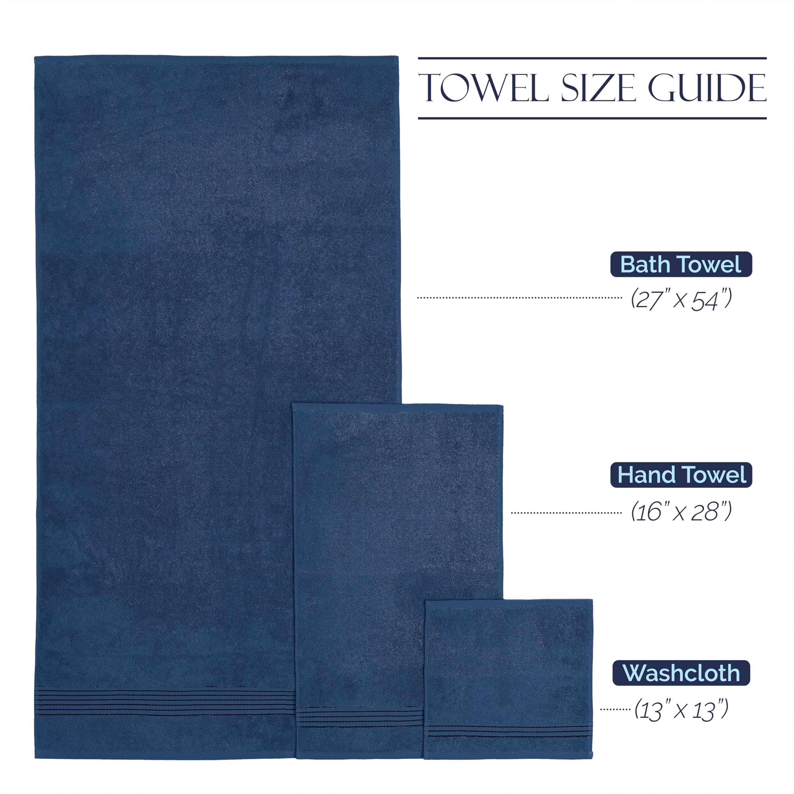 Elegant Comfort Set di 6 asciugamani in cotone di alta qualità, include 2 salviette, 2 asciugamani per le mani e 2 teli da bagno, 100% cotone turco, asciugamani altamente assorbenti e super morbidi,