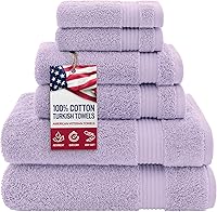 Vista 33 de American Veteran Towel, Paquete de 4 toallas de baño turcas 100% algodón para baño, 27 x 54 pulgadas, extra grandes, de secado suave, color azul