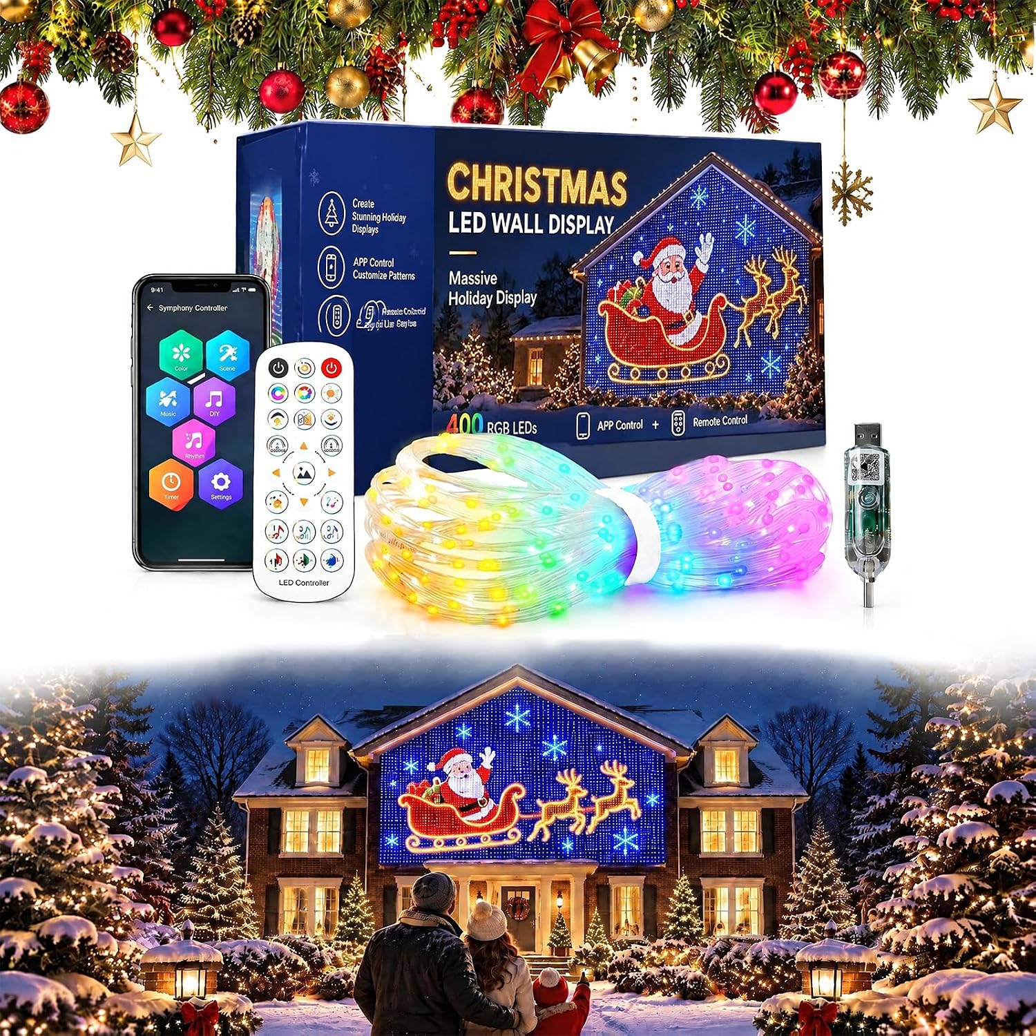 Christmas LED House Net &...