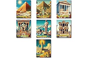 World of Wonders: Seven Ancient Icons Captured in Stunning Posters