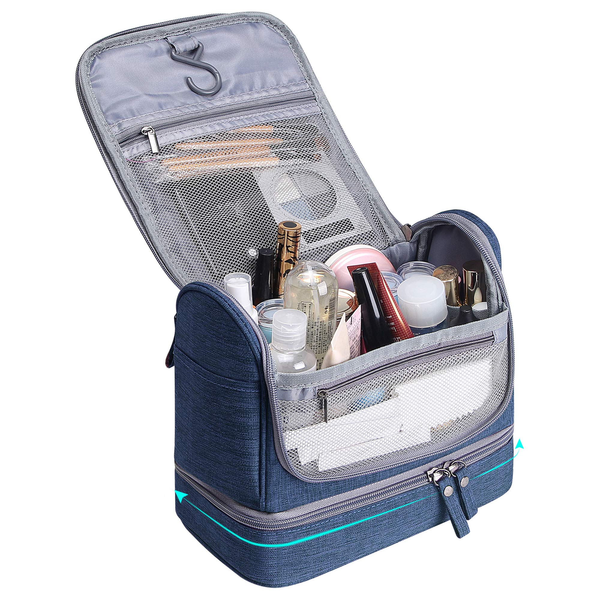 JUMENG Hanging Travel Toiletry Bag Makeup Bag Waterproof Cosmetic Bag Bathroom Shower Storage Bag Dop Kit for Men Women