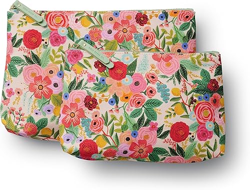 RIFLE PAPER CO. Bolso de mano, bolsillo pequeño para una tarjeta de crédito o identificación, cremallera dorada y herrajes, impreso a todo color con