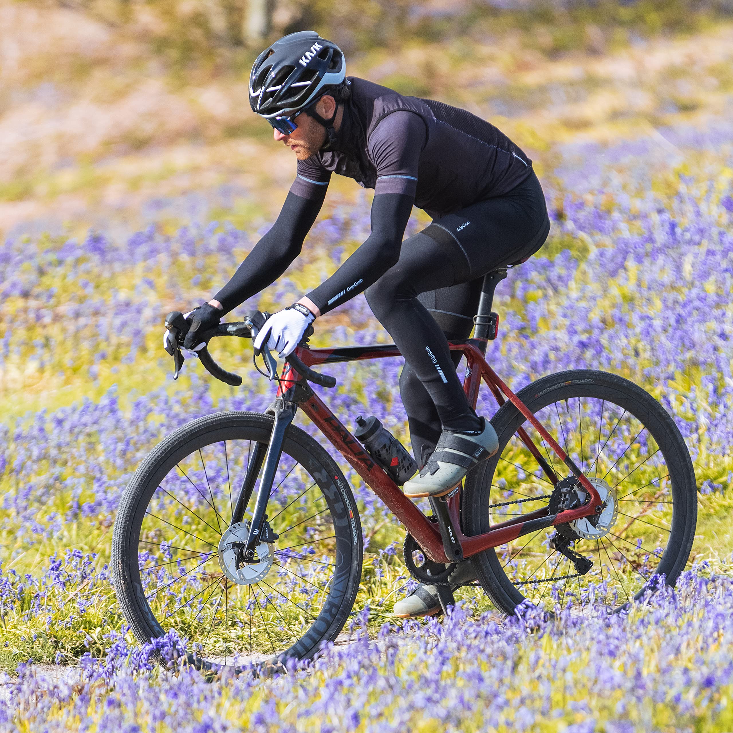 GripGrab Perneras Ciclismo Hombre Light Primavera-Otoño Antideslizantes UPF 50 Calentadores Bicicleta Carretera MTB Gravel