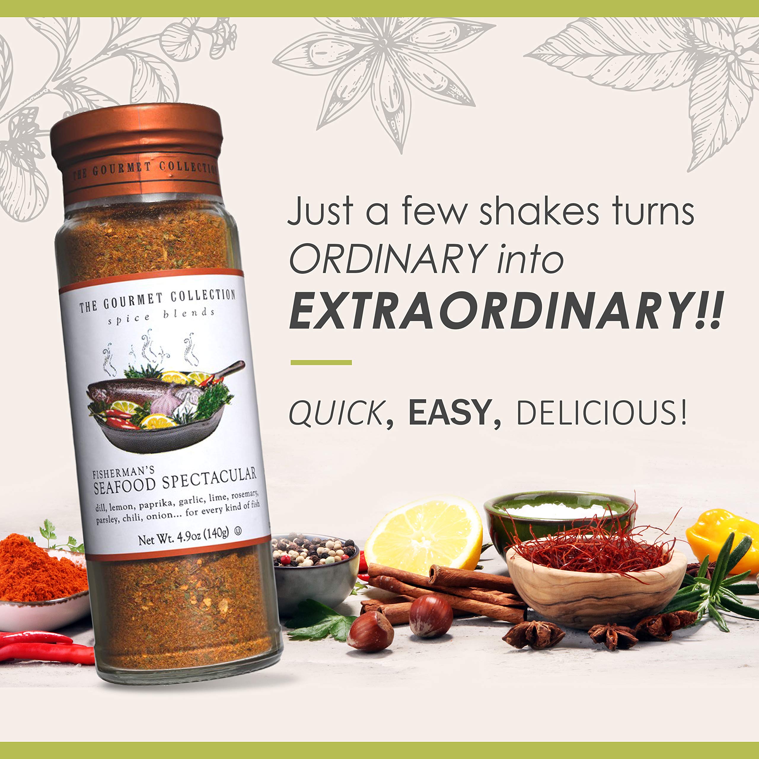 The Gourmet Collection Spice Blends, Fishermans Seafood Spectacular