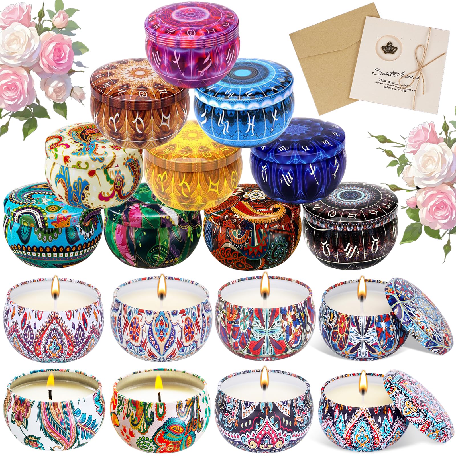 KIMIGO Velas Perfumadas,18pcs Velas Aromaticas de Regalo,Velas Perfumadas de Regalo Originales para Mujer 100% Cera de Soja Natural,para Día de Madre,Día de San Valentín,Cumpleaños,Baño,Yoga,Navidad