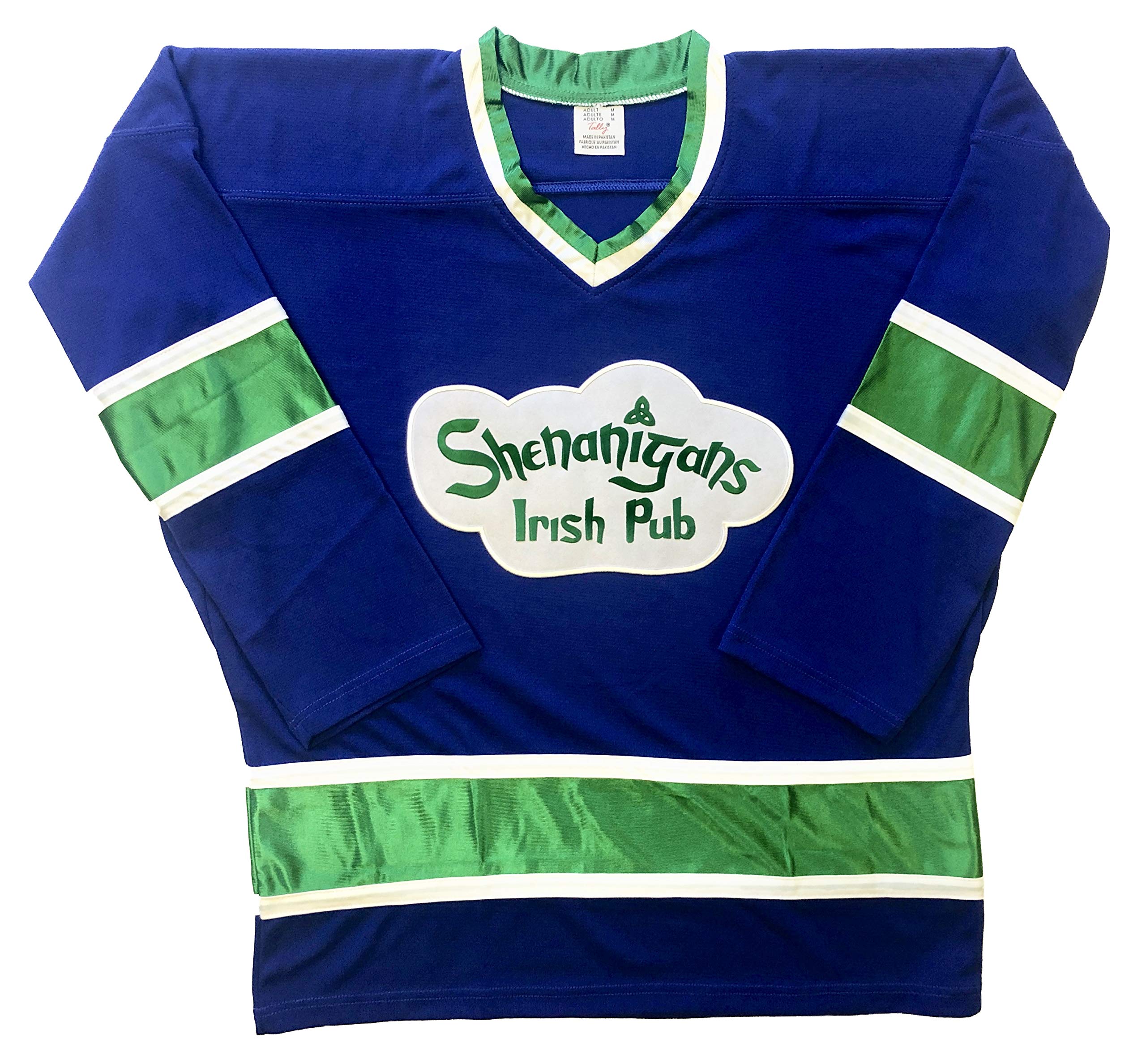 Shenanigans Irish Pub Hockey Jerseys - We are Ready to Customize with Your Name and Number (Blue, Adult XL)
