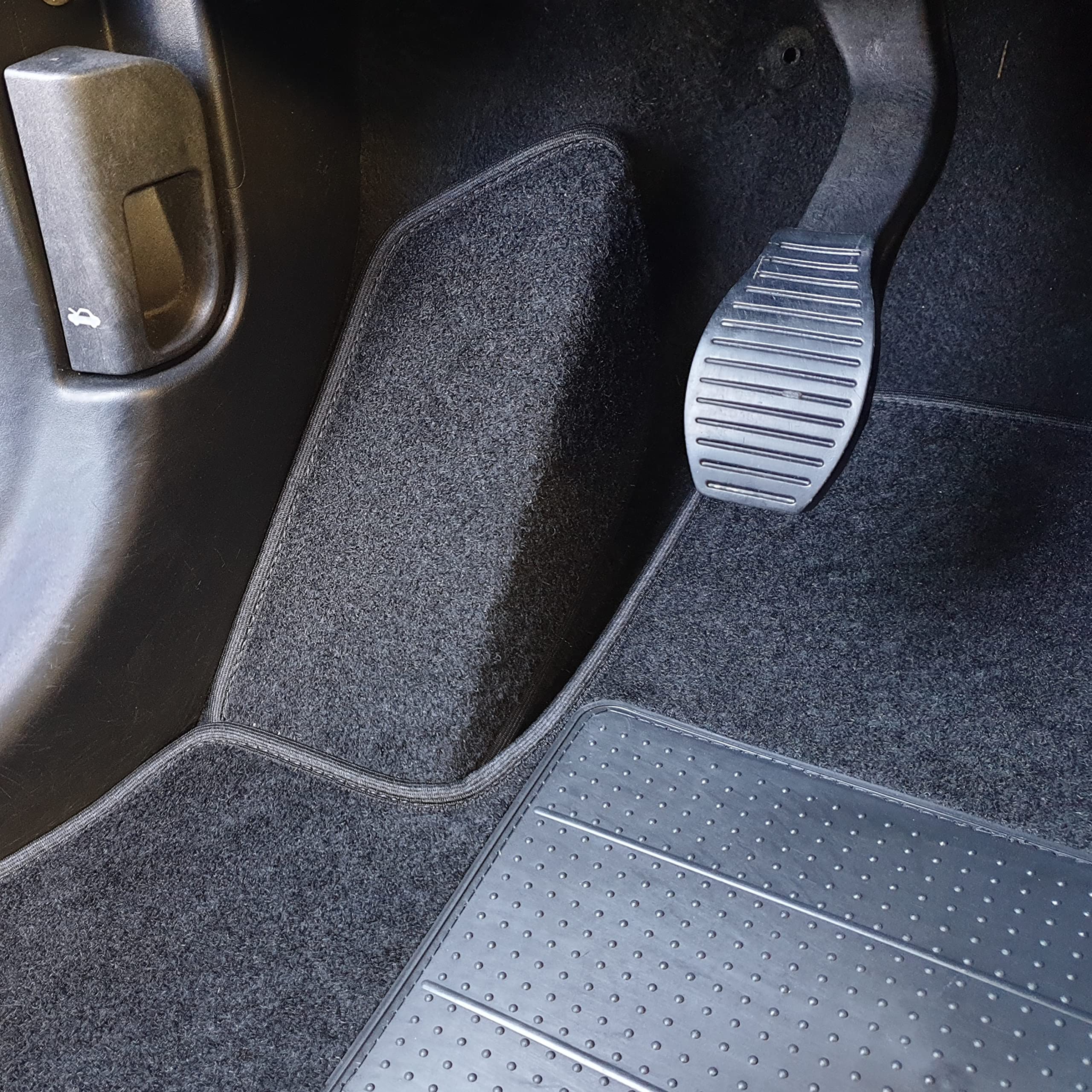 Tappetino Pedana Poggiapiede Per Fiat 500 (2007) - Nero, Protezione Anti-usura - Foto 2