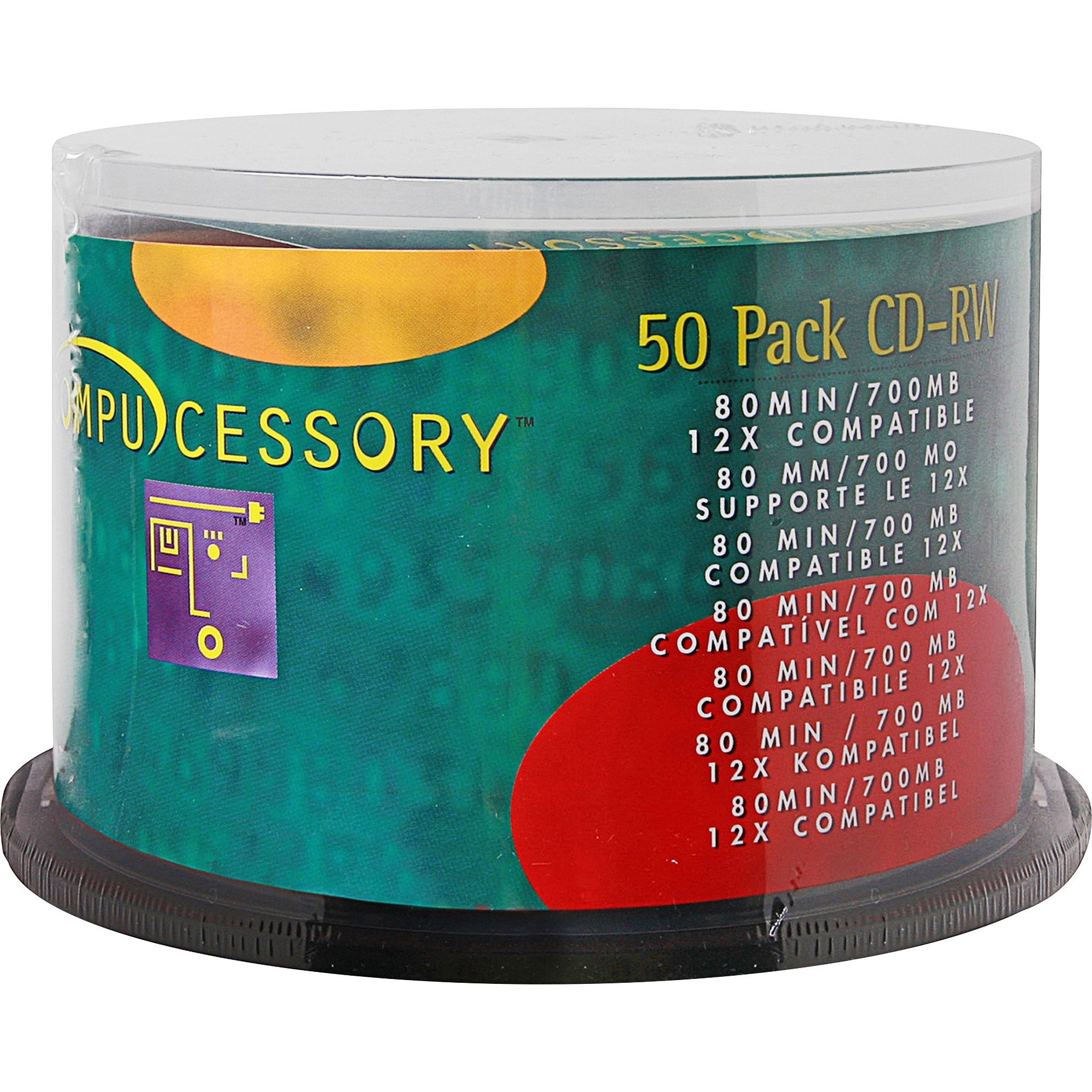 CD-R 700 MB Compucessory 72250 x50 pour stockage de données