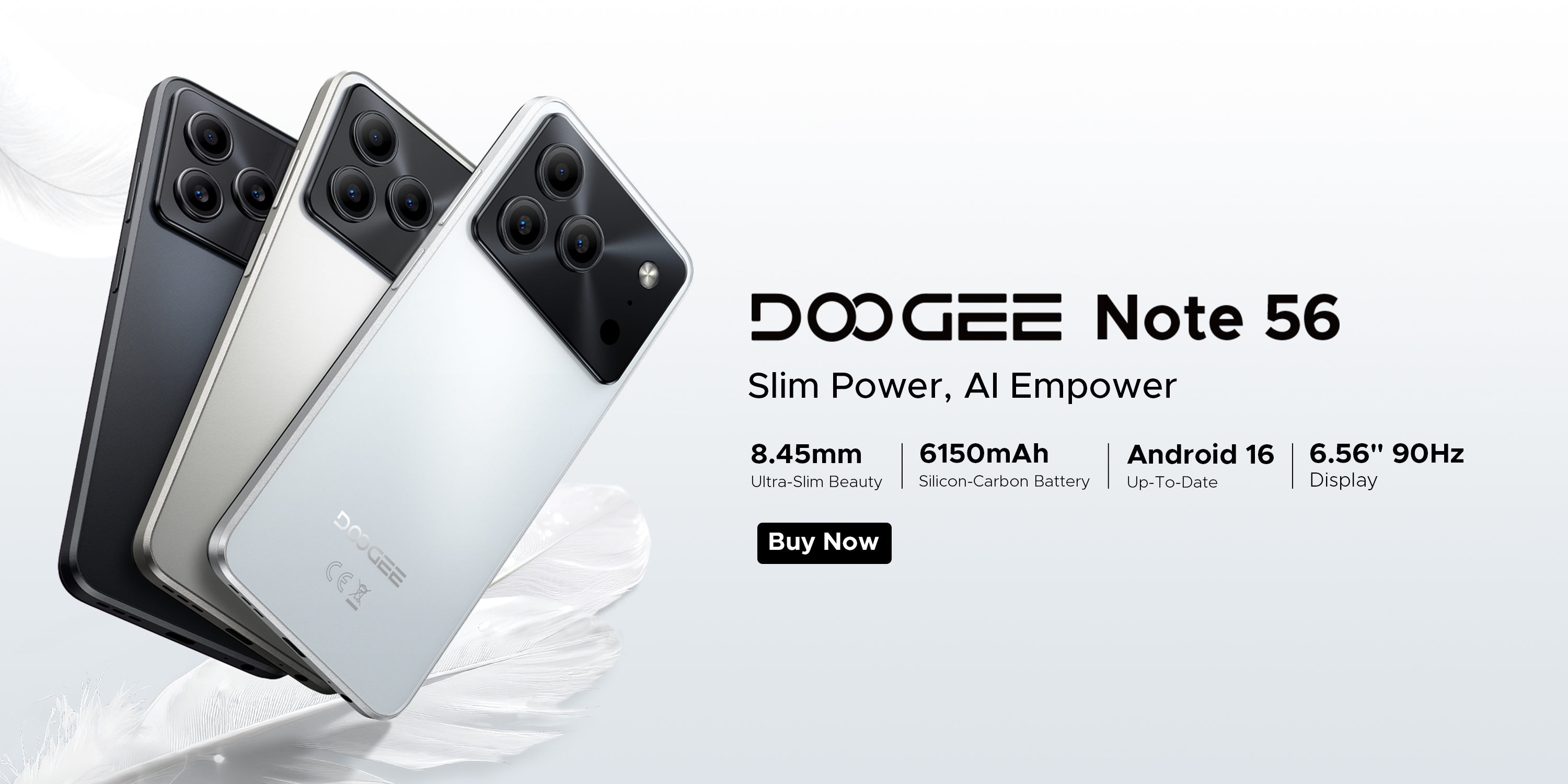 DOOGEE Note 56 Unlocked Cell Phone, Android 16,6150mAh Battery