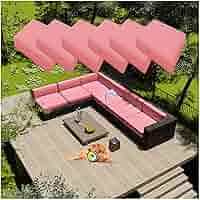 Fodere Per Cuscini Da Esterno 60x60x10 Cm - Impermeabili E Lavabili, Con Cerniera Per Divani Da Giardino - Foto 6