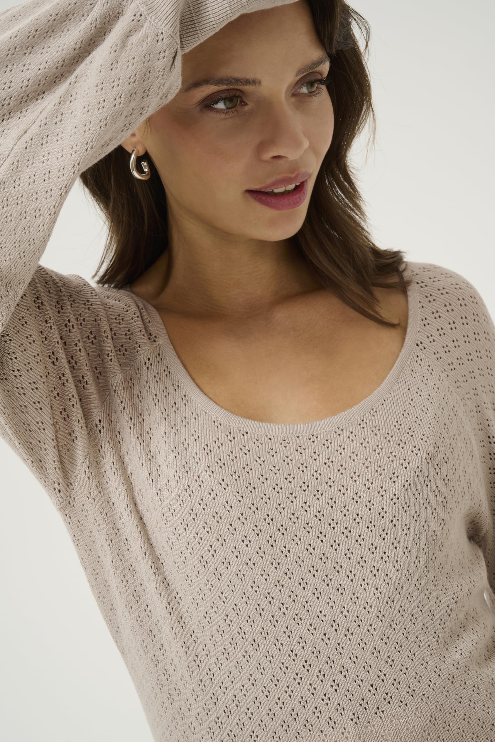 KAFFE Strickpullover KAsofy Lange Ärmel