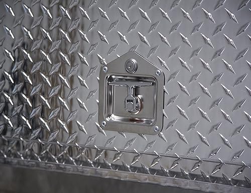 Miniatura 8 de Buyers Products - Caja de herramientas para contratista 1705640 con puerta de caída, aluminio de banda de rodadura de diamante, 72 pulgadas