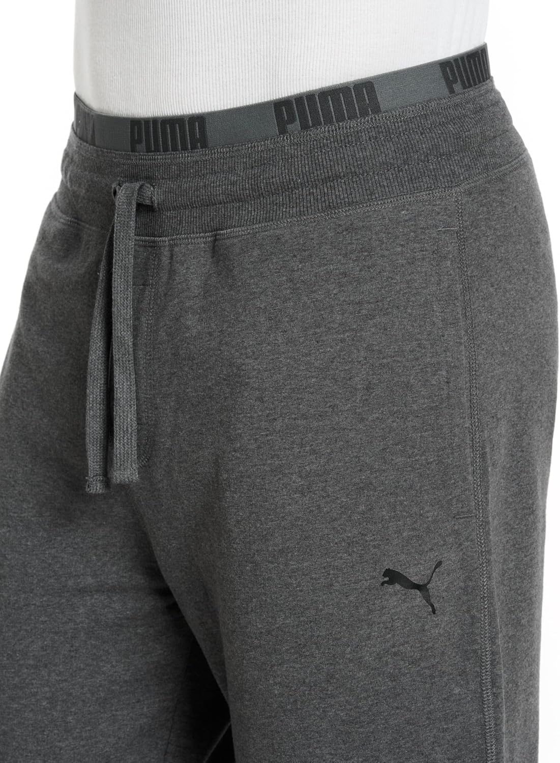 Puma Men's French Terry Lounge Pant with Dual Band and Drawcord