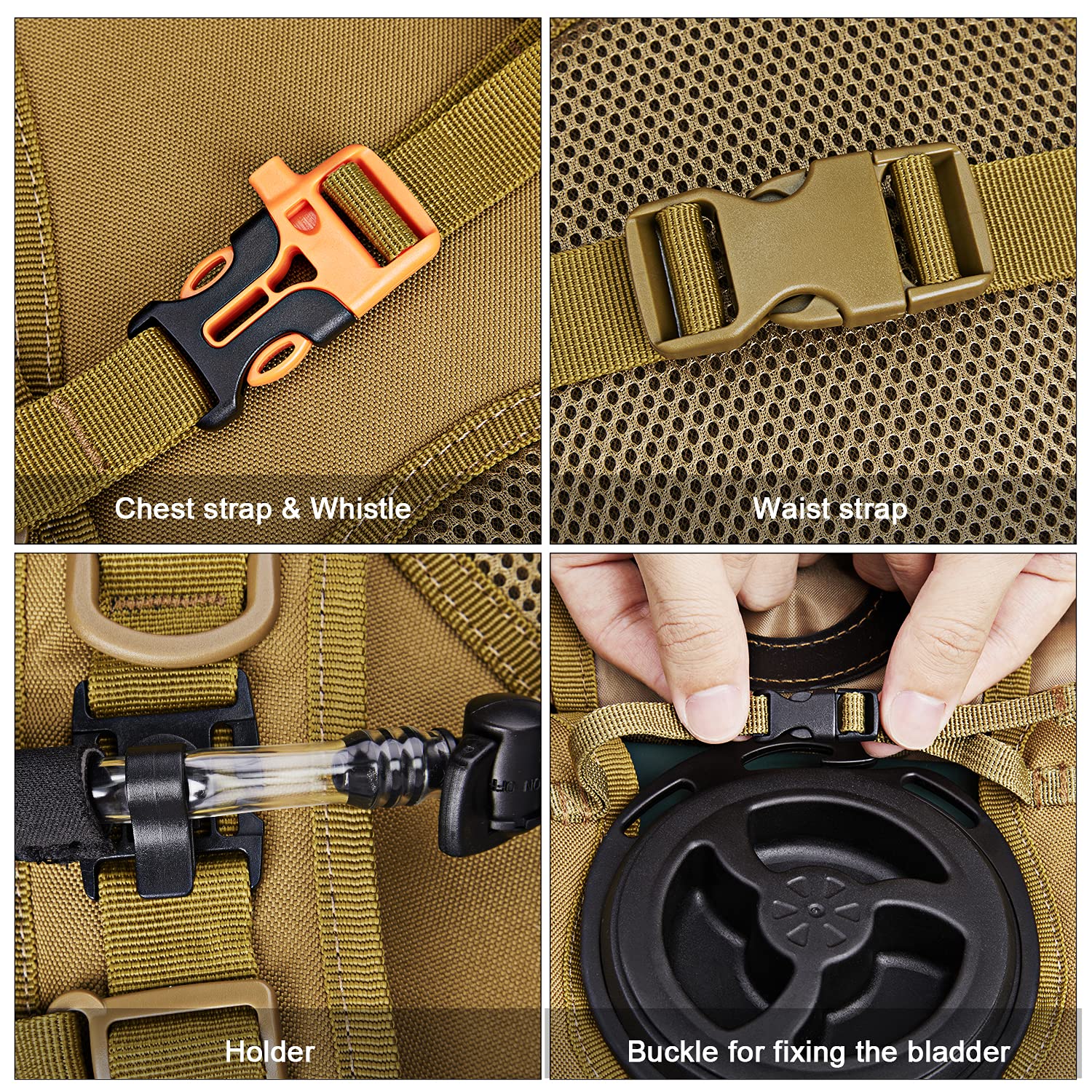 G4Free 22L Borsa di idratazione Zaino da Corsa con Upgrade Vescica d'Acqua 3L per Bicicletta MTB Trekking Alpinismo Campeggio