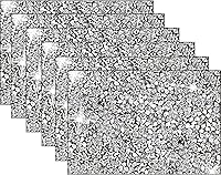 Vista 47 de Juego de 2 manteles individuales cuadrados incrustados con diamantes de imitación plateados