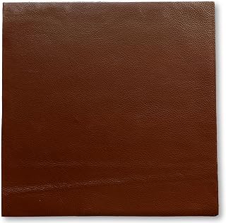 Natural Grain Cow Leathers: 12'' x 12'' Pre-Cut Leather Pieces (Brandy, 1 Piece)