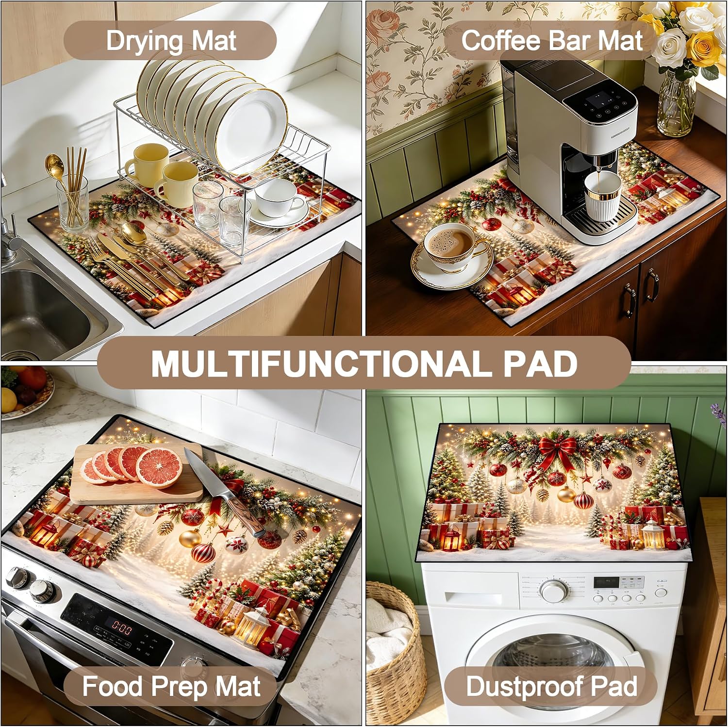 Stove Top Cover for Glass Electric Stove, Absorbent Diatomite Non-Slip Mat