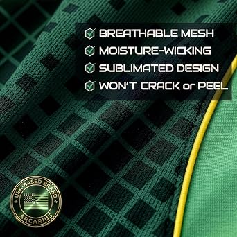 Arcarius Men's SOL Performance Soccer Jersey - Short Sleeve Moisture Wicking Athletic Training Shirt (80 variations)