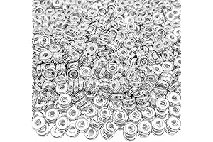 1200pc Silver Plated 6mm Flat Disc Spacer Beads For Bracelets