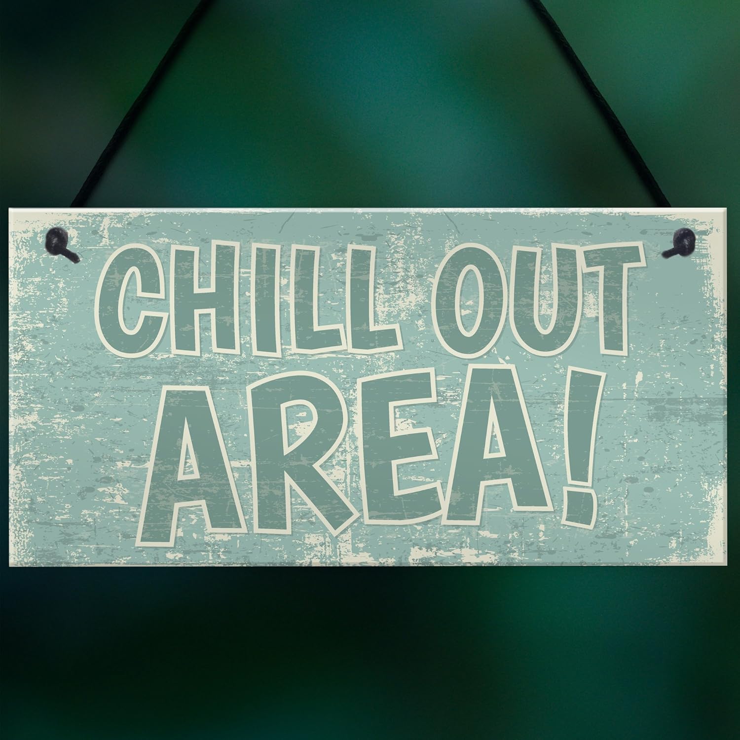 RED OCEAN Chill Out Area Hot Tub Man Cave Shed Summer House Shed Garden Hanging Wall Sign Plaque