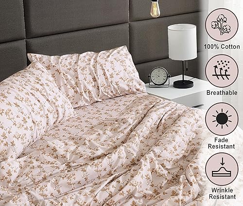 Vista 354 de RUVANTI Sábanas de franela 100% algodón King 4 piezas Celestial Stag Ciervo celestial