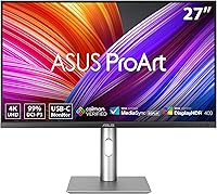 ASUS ProArt PA279CRV 27-inch 4K HDR IPS Monitor - 99% DCI-P3/Adobe RGB, Calman Verified ΔE<2, USB-C 96W, Ergonomic