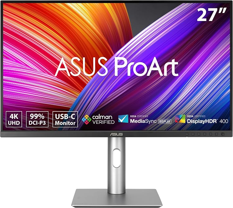 ASUS ProArt PA279CRV 27" 4K HDR IPS Monitor - Calman Verified, 99% DCI-P3, USB-C 96W