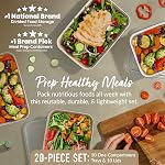 Bentgo Prep 1-Compartment Meal-Prep Containers with Custom-Fit Lids - Microwaveable, Durable, Reusable, BPA-Free, Freezer and Dishwasher Safe Food Storage Containers - 10 Trays & 10 Lids (Gold)