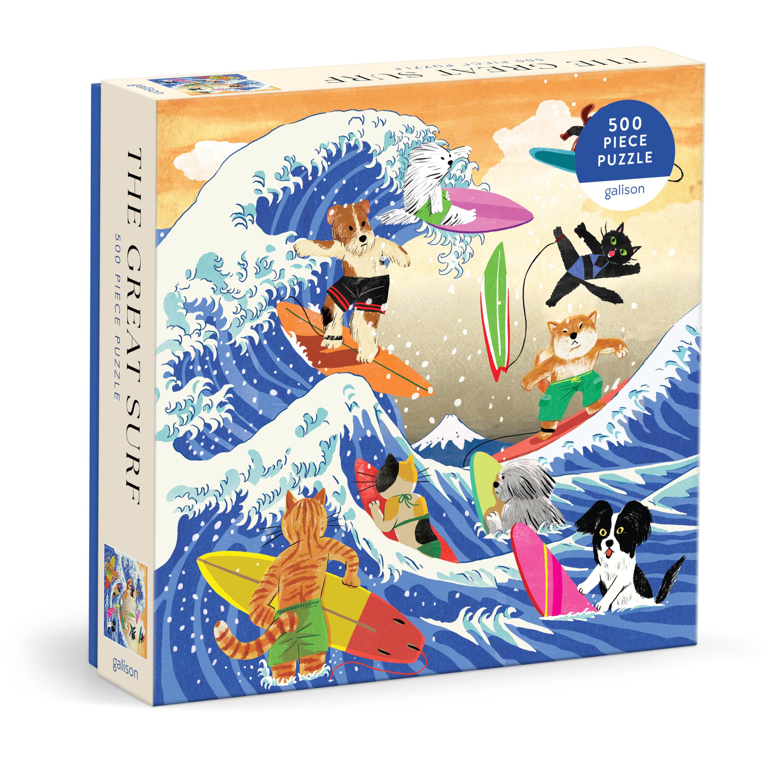 Amazon.com: Galison The Great Surf – 500 Piece Jigsaw Puzzle