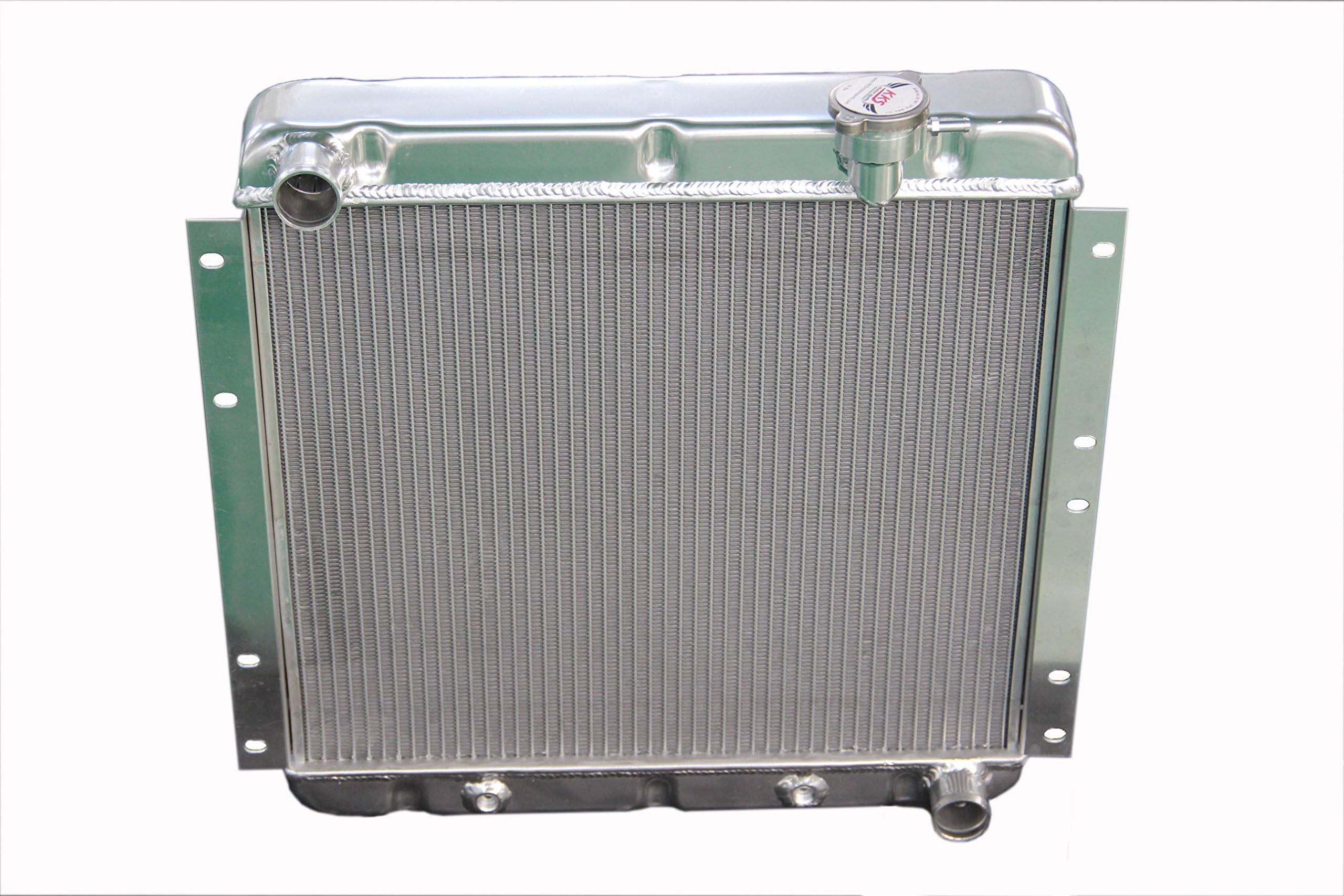 Polished KKS180 3 Rows Aluminum Radiator Fit 1958-1984 Toyota Land Cruiser FJ40