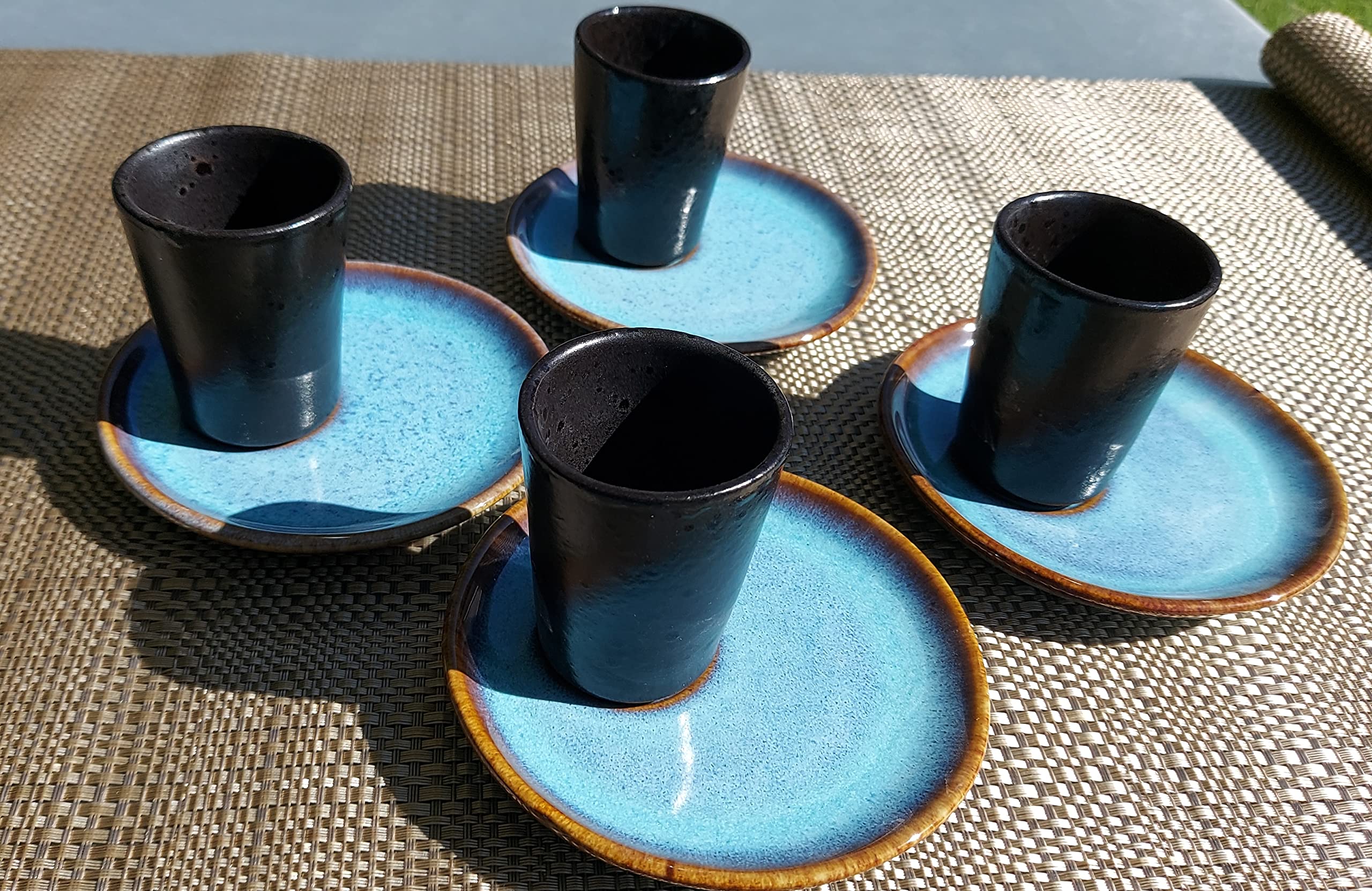 Set 5 Tazze Espresso In Ceramica - 130ml, Senza Manico, Per Caffè Giapponese - Foto 9
