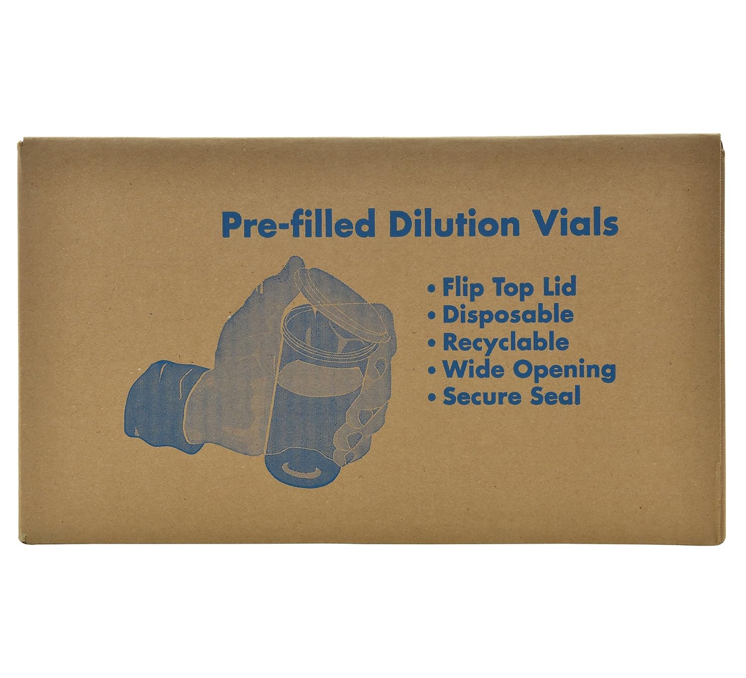 Hardy Diagnostics Dilu Lok, Deionized Sterile Water, 99 Milliliter, Dilution Blank, 145 Milliliter Polypropylene Bottle with Hinge, Order by the Package of 50