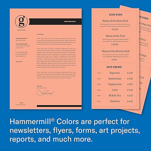 Vista 42 de Papel de color Hammermill, papel de impresora color azul, de 24 libras, 8.5 x 11 - 1 resma (500 hojas) - Fabricado en los Estados Unidos, papel