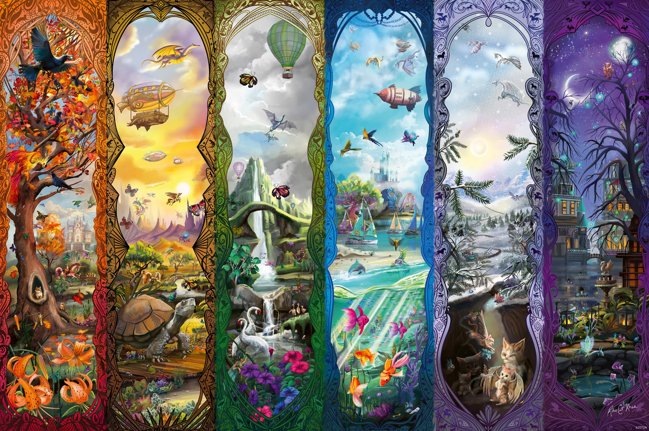 Ravensburger - Puzzle Adulte - Puzzle 7000 pièces - Les Six portails - Adultes et Enfants à partir de 14 Ans - Puzzle de qualité supérieure fabriqué en Europe - Magique - 12001422