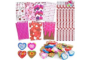 JOYIN Valentine Pencils with Erasers for Kids