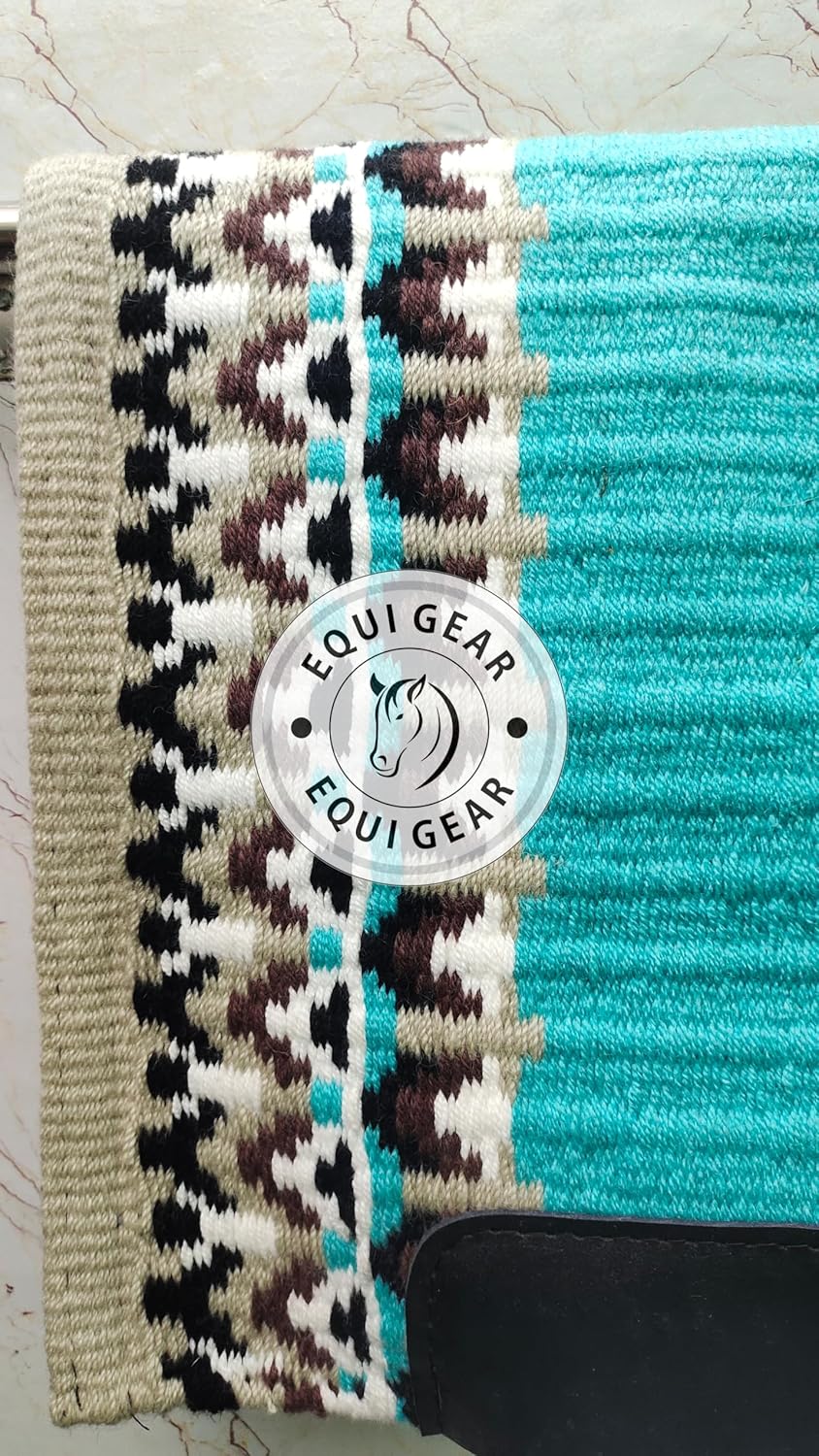 Horse Western Show Saddle Blanket/New Zealand Wool Western Saddle Blanket Top Wool Pad Sensor Flex (Customization Available) N254