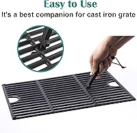 Vista 4 de Elevador de parrilla de hierro fundido, elevador de rejilla universal para barbacoa, manejo de superficies calientes, agarre elevador