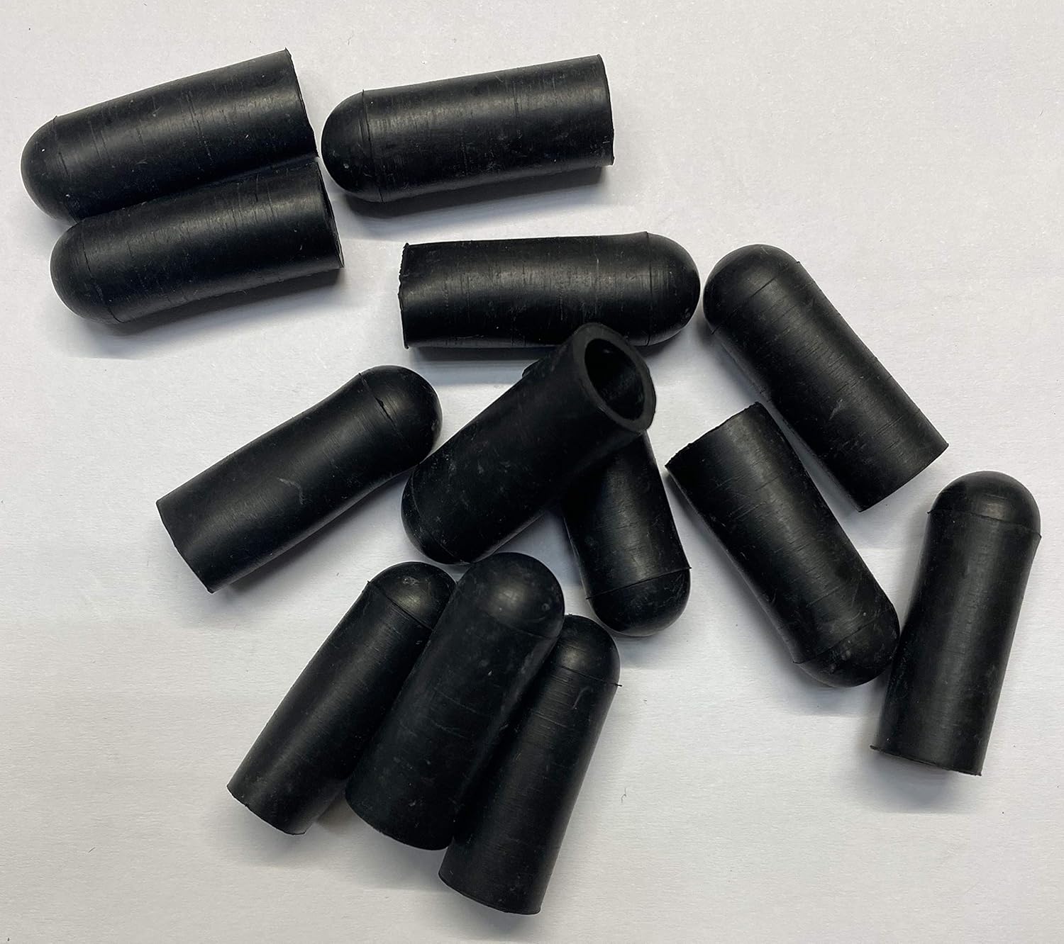 Protection Force Round Cap For 23/64" 9mm OD X 26mm Length (Pack of 50) Pipe Post Tube End Cover 3/8-16 UNC 3/8-24 UNF Screw Thread Protectors Elastic Rubber