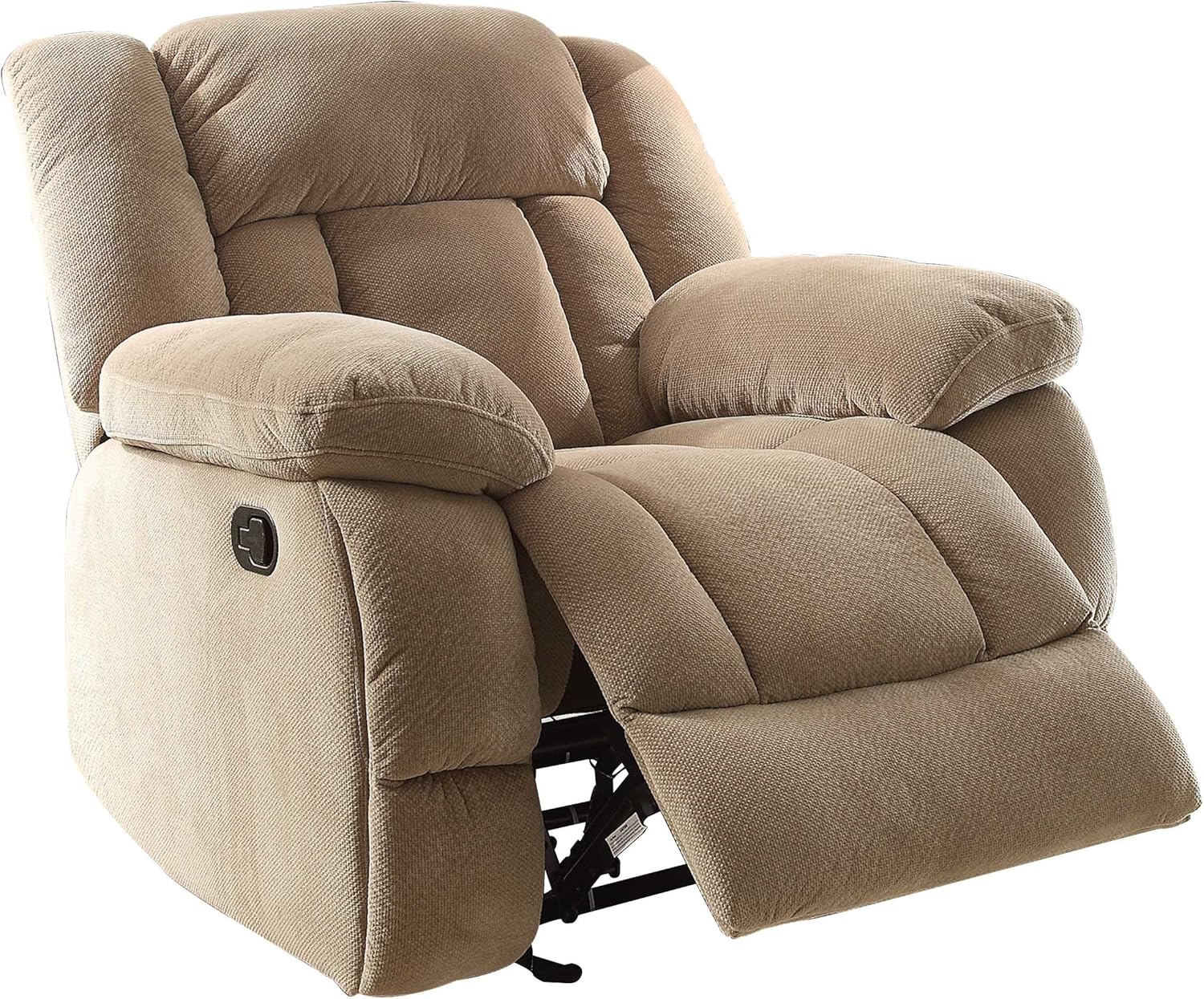 Homelegance Glider Reclining Chair, Taupe Fabric Home