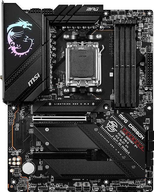 MSI MPG B650 CARBON WIFI Motherboard, ATX Supports AMD Ryzen 7000