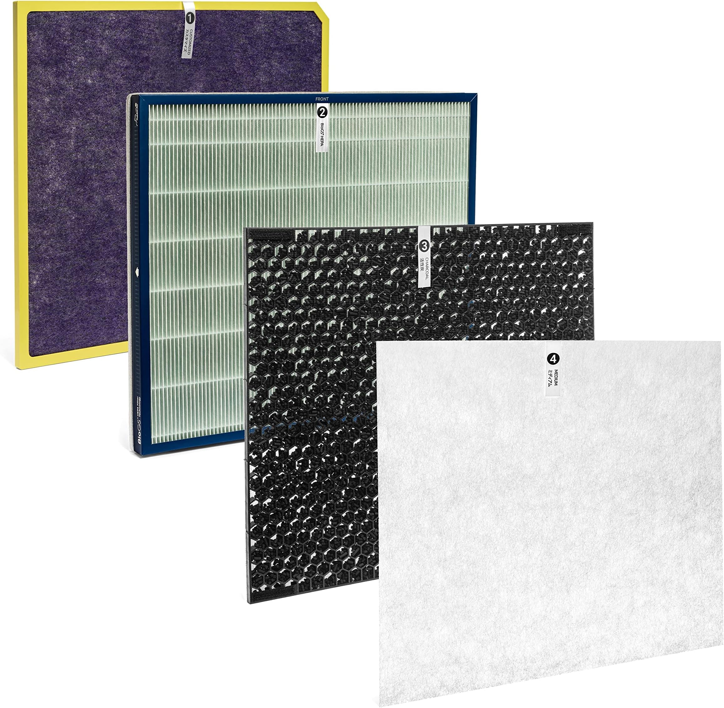 Rabbit Air, A3 Air Purifier Filter Replacement for Model SPA-1000N Filter Kit, Includes Activated Carbon and HEPA Filter Replacement for Home Air Purifier - (Toxin Absorber Customized)