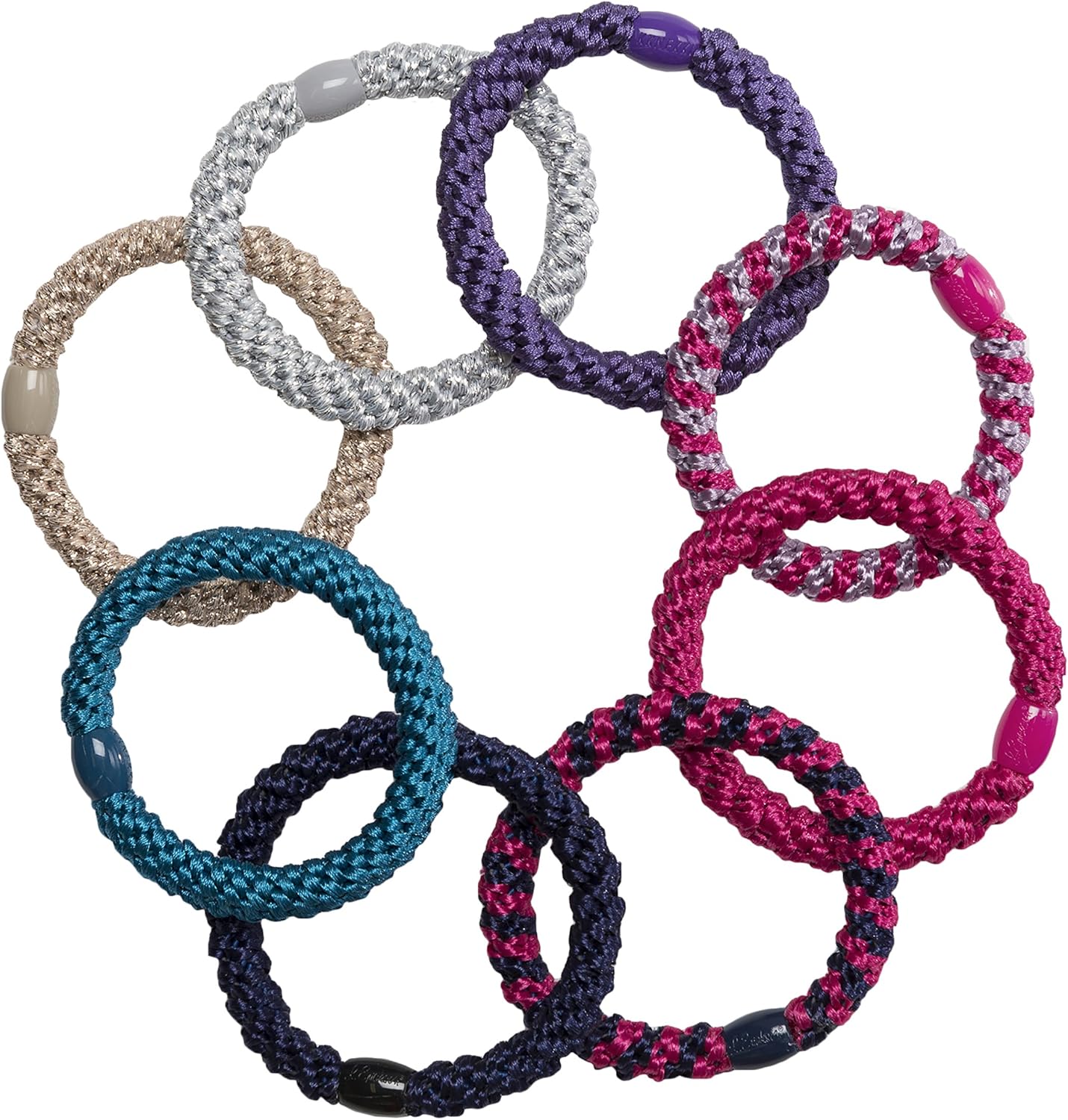 L. Erickson Grab & Go ponytail holder, berry, set of eight - secure exceptionally with gentle hold, 1 count (Pack of 8) - Image 3