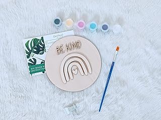 Rainbow DIY Kit, Rainbow Wall Hanging, Be Kind Sign, Paint Your Own Rainbow Craft for kids, Rainbow Theme Birthday Party Activity, Craft for Kids Birthday Party, Rainbow Coloring, craft for kids 4-6, Birthday Party Games, Birthday Party Favours