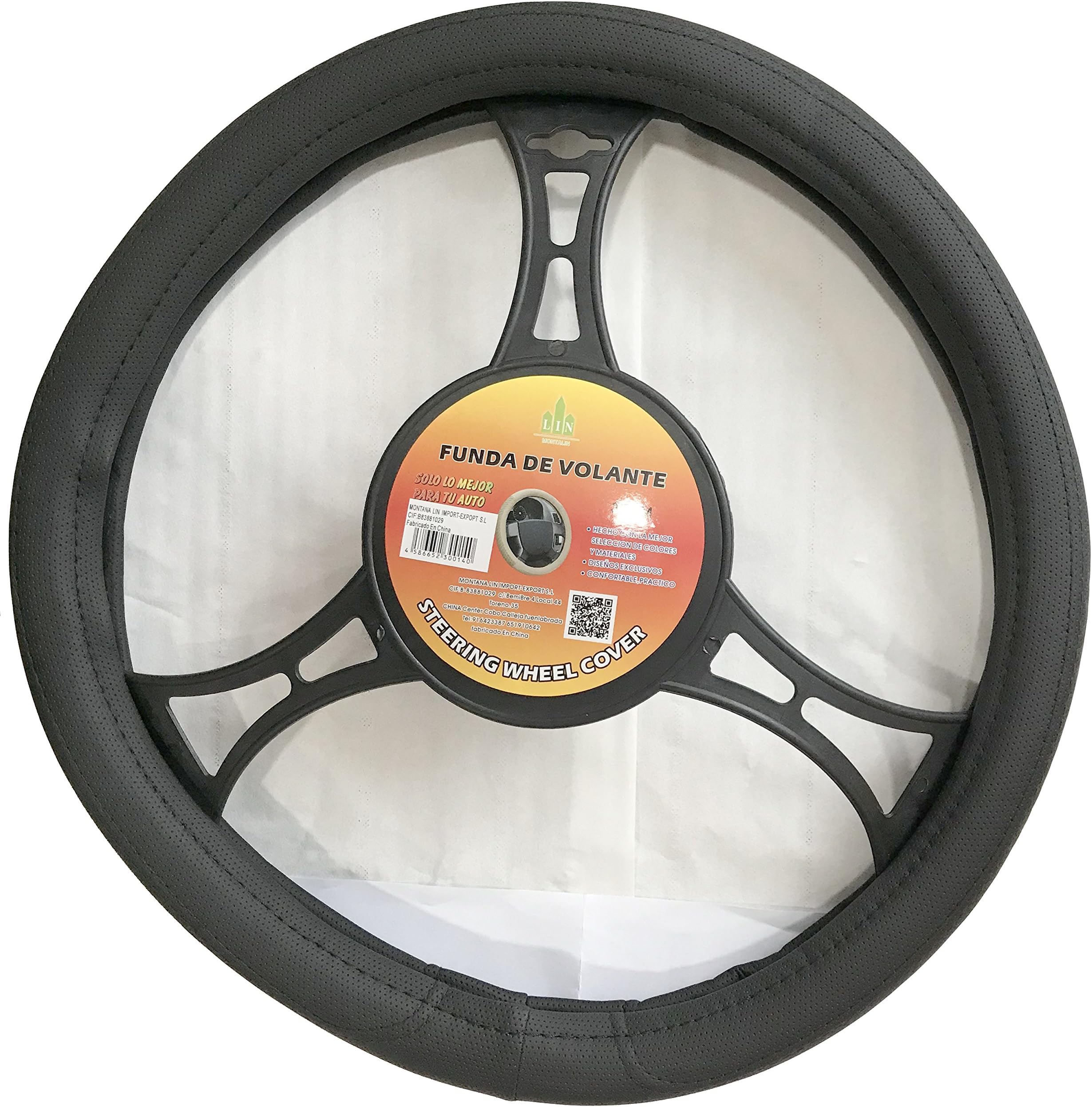 Steering Wheel Cover Facil Mounting 38 cm Black Very Comfortable