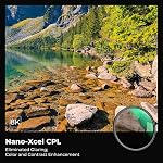 K&F CONCEPT 52mm Filtre polarisant, CPL Filtres d'objectif Optique Verre Polarizer Slim Professional Polarizing Multi-Coated Filtre de caméra Polarizer circulaire (Nano-X Series)