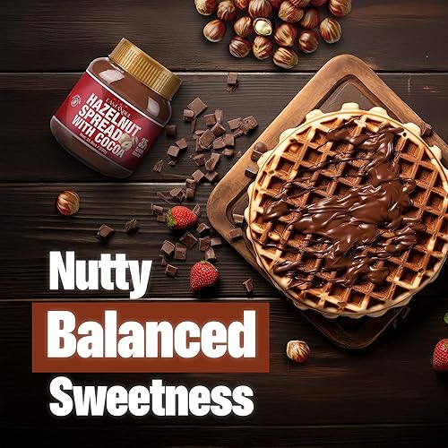 Miniatura 7 de Eastanbul Crema de cacao y avellana, 11.6 onzas, chocolate y avellana para untar, sin aceite de palma, rico y cremoso 35% de nueces, sin gluten,