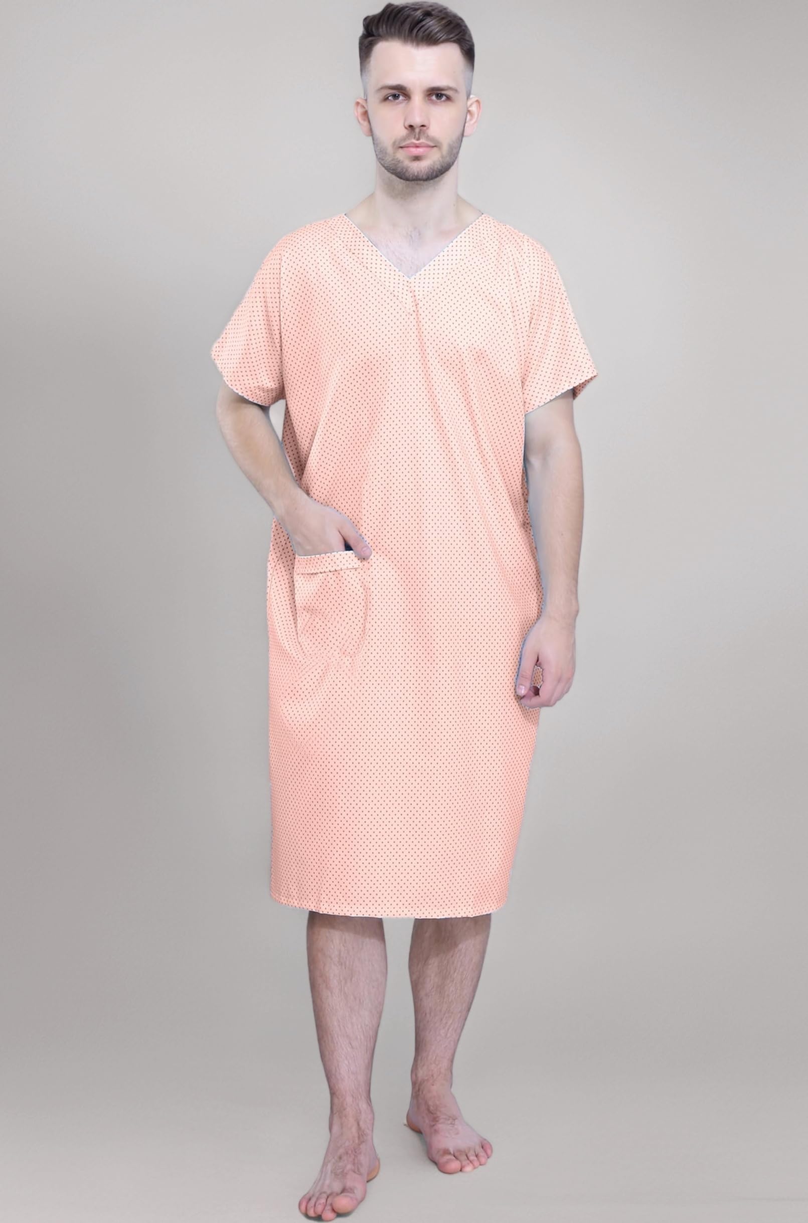 UNIFORM CRAFT Unisex Patient Gown | Comfortable Patient Wear for Men and Women Made of Light Weight Spun