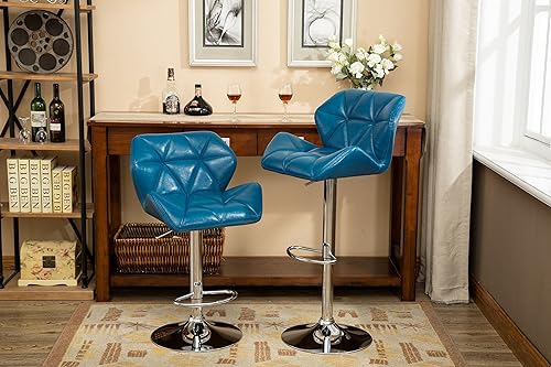 Miniatura 15 de Roundhill Furniture PC190BK Glasgow taburetes de bar con altura ajustable, Metal, Blanco Blanco,Negro -,Azul,Gris,Rojo