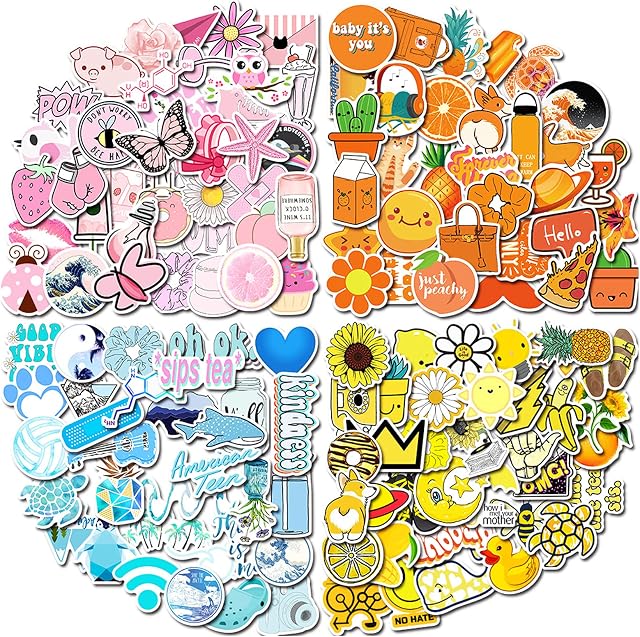 Water Bottle Stickers,Christmas Decor Stickers,VSCO Cute Aesthetic Vinyl Indie Waterproof Stickers Laptop Phone Pad Suitcase Skateboard Guitar Stickers for Kids Boys Girls and Adults (200 PCS)