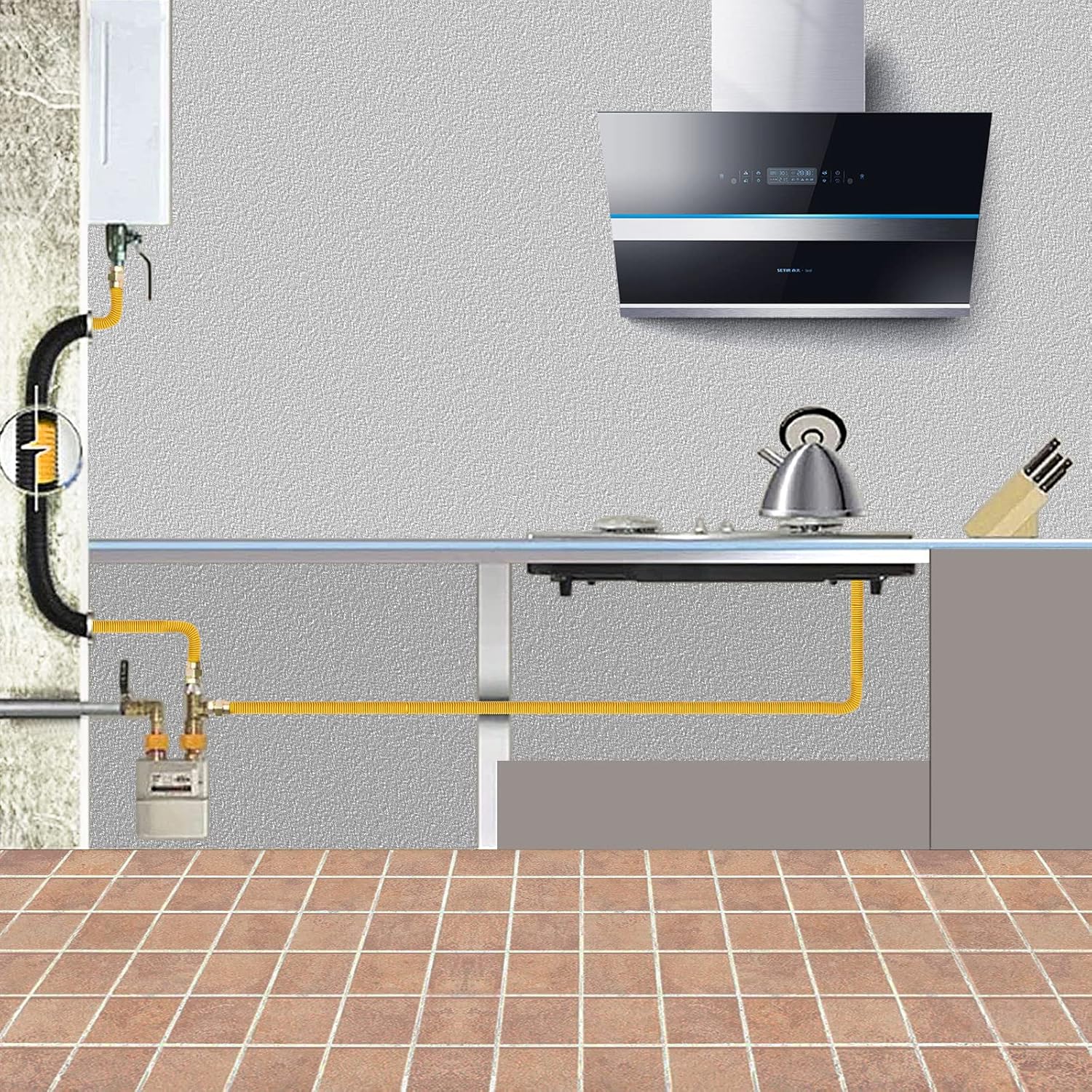 Buy 72 Gas Dryer Connector Kit Gas Dryer Hose for Stove, Dryer, Gas